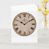 Carte Horloge murale vintage (Fleur jaune)