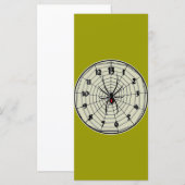 Carte Horloge noire de 13 heures dans le cadre (Devant / Derrière)