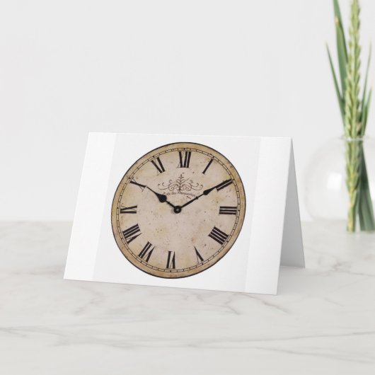 Carte Horloge vintage (Devant)