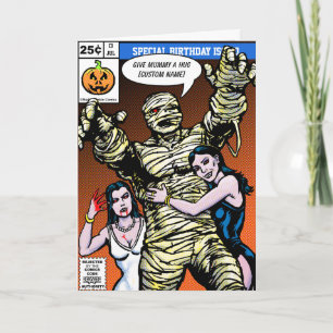 Carte Horror Comic Style Anniversaire