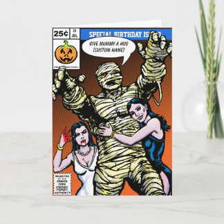 Carte Horror Comic Style Anniversaire