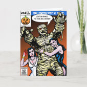 Carte Horror Comic Style Halloween Salutations (Devant)