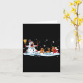 Carte Horror Snowman Christmas Reindeer Gingerbread Sant (Fleur jaune)