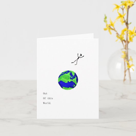 Carte Hors de ce Monde (Fleur jaune)