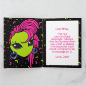 Carte Hors de ce monde Alien rétro Valentine's (Intérieur)