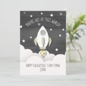 Carte Hors de ce monde de l'espace Rocket Classroom Vale (Debout devant)