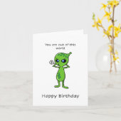 Carte Hors de ce monde, Joyeux anniversaire (Fleur jaune)