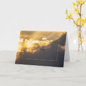 Carte Hors De L'Aigle Soleil Bald Avec Bordure (Fleur jaune)