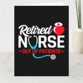 Carte Hors des patients retraités Funny Nurse Retraite (Devant)
