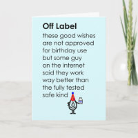 Hors Étiquette Un Poème D'Anniversaire Drôle