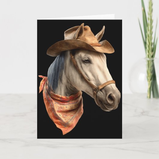 Carte Horse Cowboy Equestrian Riding Funny Graphic (Devant)