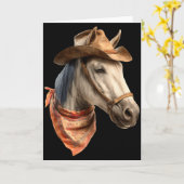 Carte Horse Cowboy Equestrian Riding Funny Graphic (Fleur jaune)