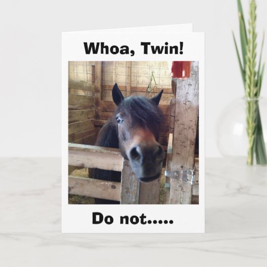 CARTE HORSE DIT CE QUE TWIN NE CÉLÉBRE PAS ENCORE (Devant)