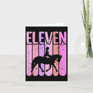 Carte Horse Girl 11e Anniversaire Équitation