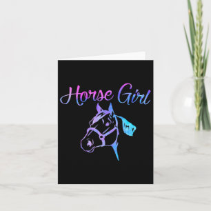 Carte Horse Girl Equestrian Rider Propriétaire de ferme