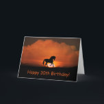 Carte Horse Happy 30th Birthday Card<br><div class="desc">Super jolie carte de cheval pour le 30ème anniversaire.  Souhaitez-leur un jour heureux,  aujourd'hui et toujours !</div>