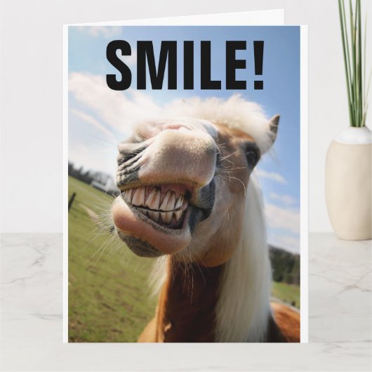 CARTE HORSE LOVER FUNNY BIRTHDAY GREETING CARD (Devant)