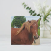 Carte Horse Note Card | Elegant Equestrian Greeting Card (Debout devant)