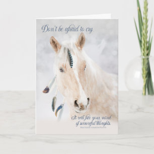 Carte Horse Pet Sympathie Proverbe Amérindien