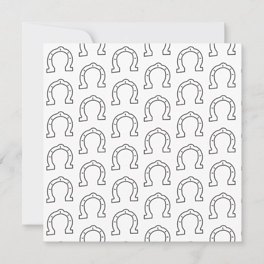 Carte Horse Riding Gang Horseshoe Imprimer (Devant)