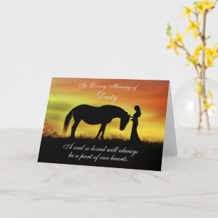 Carte Horse Sympathy Memorial Nom personnalisé magnifiqu