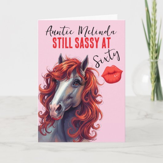 Carte Horse Themed Sassy at 60 Birthday Card (Devant)