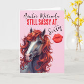 Carte Horse Themed Sassy at 60 Birthday Card (Fleur jaune)