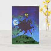 Carte Horseman sans tête dans le feu bleu (Fleur jaune)