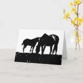 Carte Horses Pop Art (Fleur jaune)