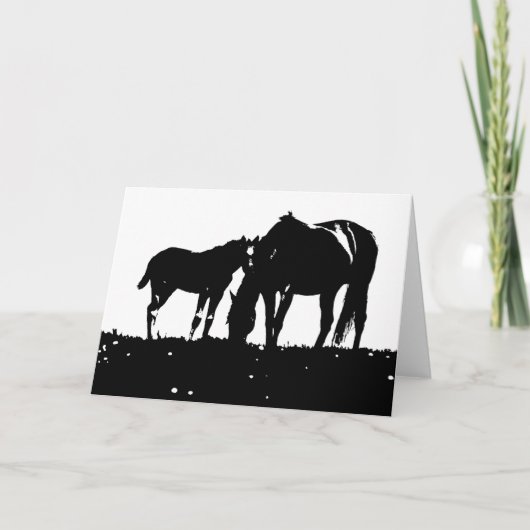 Carte Horses Pop Art (Devant)