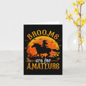 Carte Horses Sorcière Halloween Drôle Chambres Sont Pour (Fleur jaune)