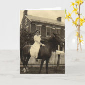 Carte Horsewoman (Fleur jaune)