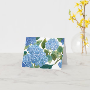 Carte Hortensias bleus   Beau buisson floral