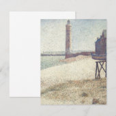 Carte Hospice et phare, Honfleur par Georges Seurat (Devant / Derrière)