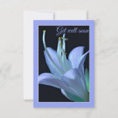 Carte Hosta Flower Blue and Purple Get Well Bientô (Devant)