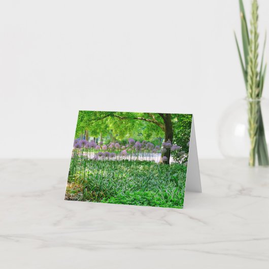 CARTE "HOSTAS ET ALLIUM DE VIOLET" (Devant)