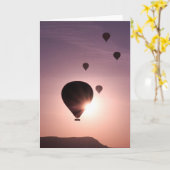 Carte Hot Air Balloon (Fleur jaune)