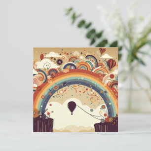 Carte Hot Air Balloon Adventure Await Baby shower Twin