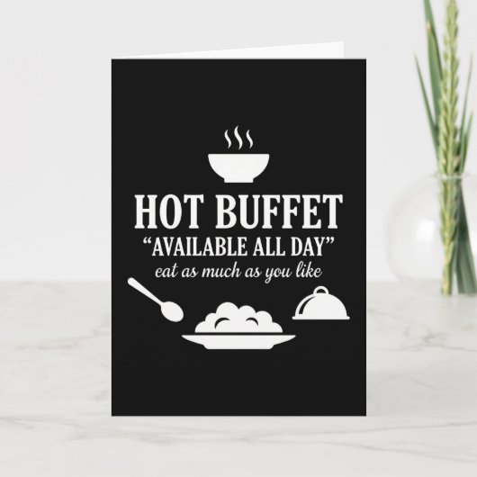 Carte Hot Buffet Available All Day Funny Adult Humor (Devant)
