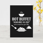 Carte Hot Buffet Available All Day Funny Adult Humor (Fleur jaune)