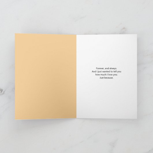 Carte Hot Bun "Juste parce que" (Intérieur)