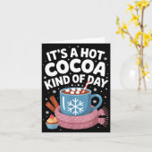 Carte Hot Cocoa Kind Of Day Cozy Winter Drink Lover Fest (Fleur jaune)