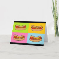 hot-dog/carte d'anniversaire de wurst