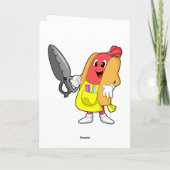 Carte Hot-dog coiffeur avec ciseaux (Dos)