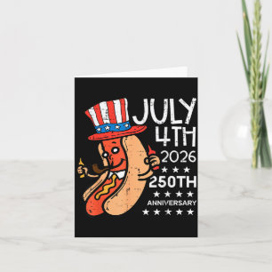 Carte Hot Dog du 250e anniversaire du 4 juillet 2026 250