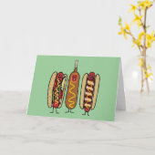 Carte Hot Dog Friends (Fleur jaune)