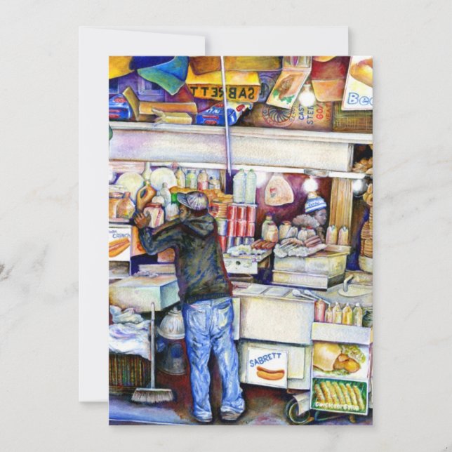 Carte Hot Dog God, New York City (Devant)