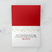 Carte Hot Dog pour le 250e anniversaire de l'Amérique (Intérieur)