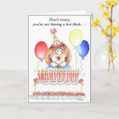 Carte Hot Flash Anniversaire (Fleur jaune)