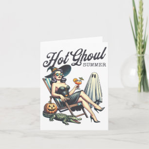 Carte Hot Ghoul été Éffrayant Boo Beach Halloween été